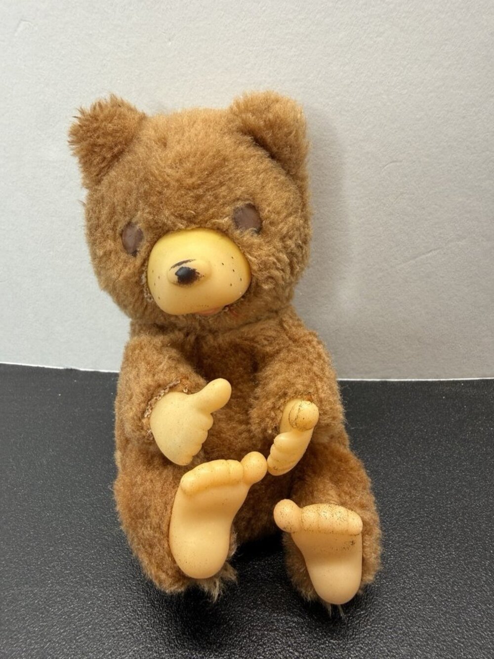 Vintage Play Products Baby Brown Bear Thumb Sucker Plush Toy Stuffed Animal